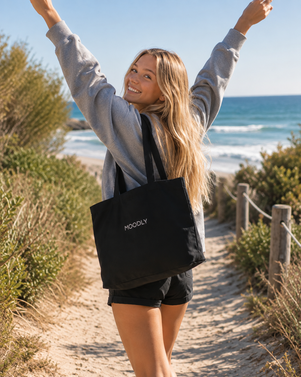 Moodly Large Tote Bag