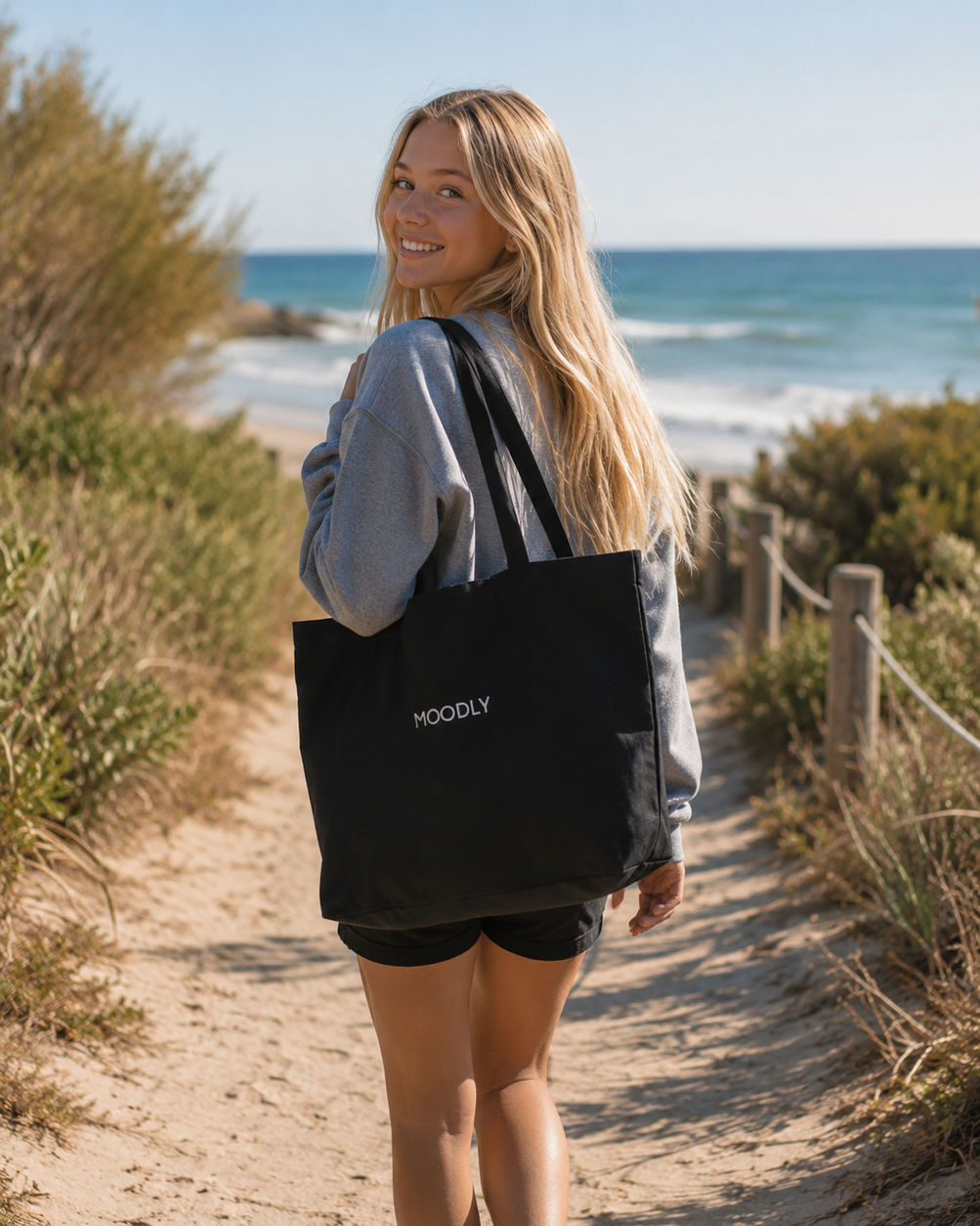 Moodly Large Tote Bag